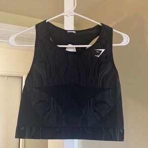 Gymshark Mercury Seamless Crop Tank - Black